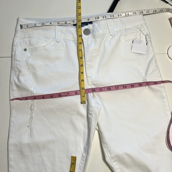 Democracy Ab Solution Ankle Skimmer Distressed White Size 12P - Picture 5 of 13